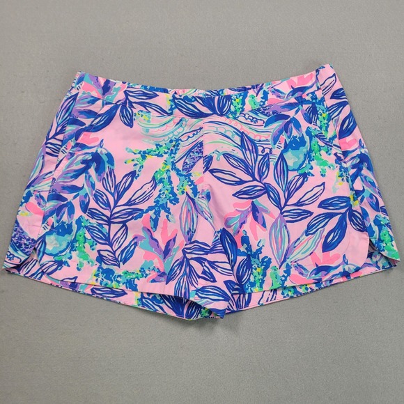 Lilly Pulitzer Pants - Lilly Pulitzer Womens Callahan Shorts Pink Blue Floral Tropical Small Ocean View